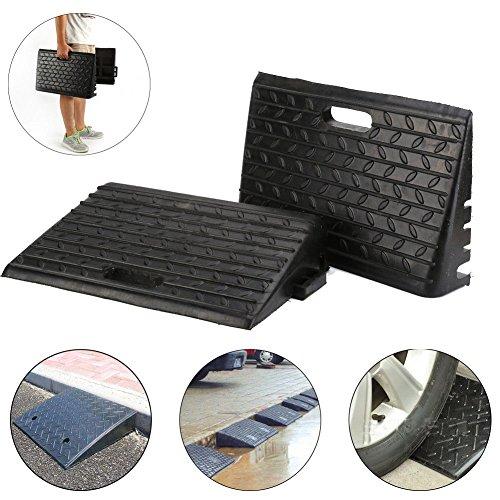 Rampa de goma para bordillos (2 unidades, 48,5 x 30 x 9,5...