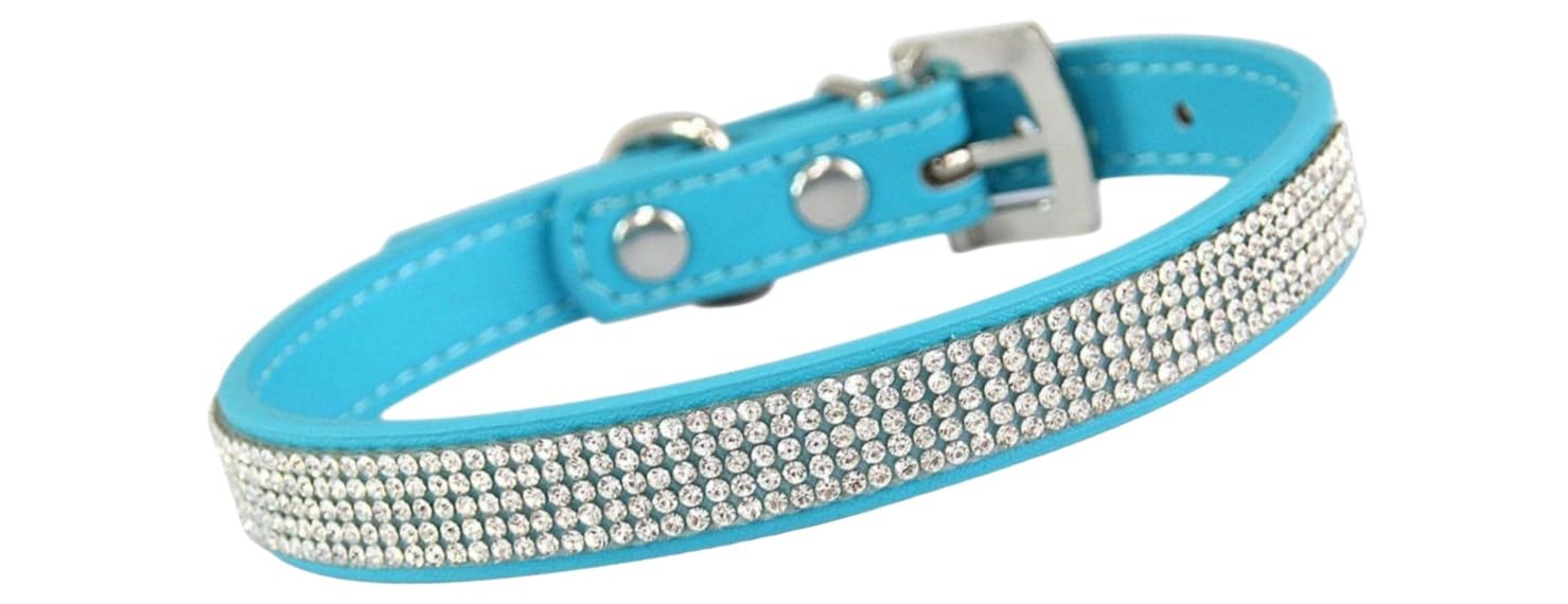 Collier pour chien avec strass scintillants finition haut de gamme