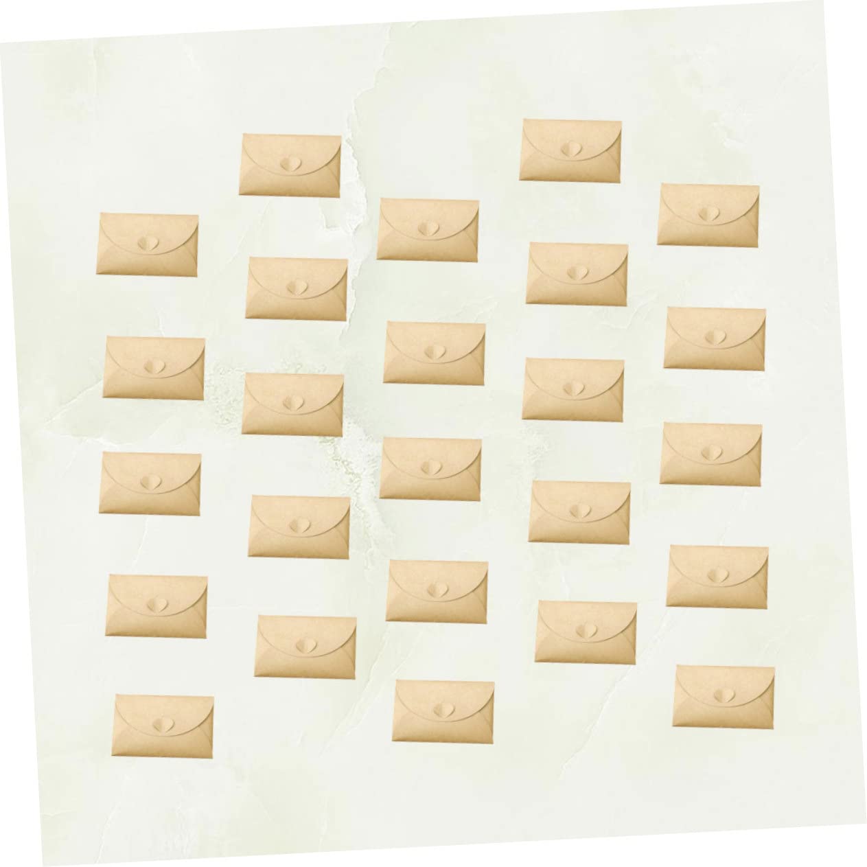Lurrose 100 Piezas Sobres De Papel Kraft Sobre De Sobres De Negocios Sobres Kraft Marrones Decoración Del Corazón Titular De Cierre De Corazón Rellenos De Medias Titulares De