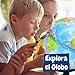 Science4you - Globo Terráqueo y Atlas Mundial, Libro Educativo, Globo Girable para...