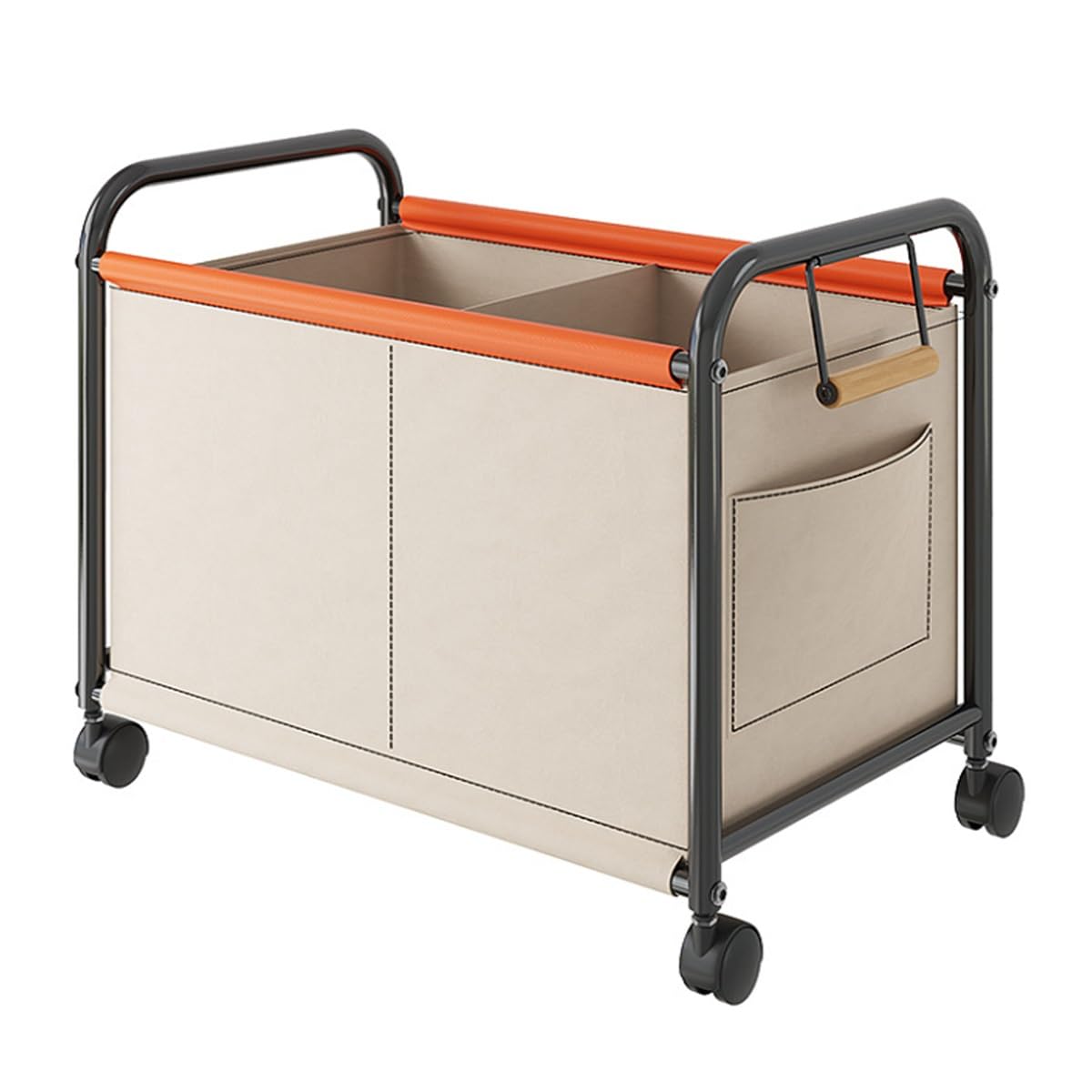 Folding Laundry Basket Household Storage,Rolling Cart Hamper with Wheels Sorter