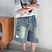 Boys Cargo Denim Bermuda Jorts Elastic Waisted Jeans Shorts Teen Kids Casual Fashion Y2k (Light Blue, 12-13 Years)