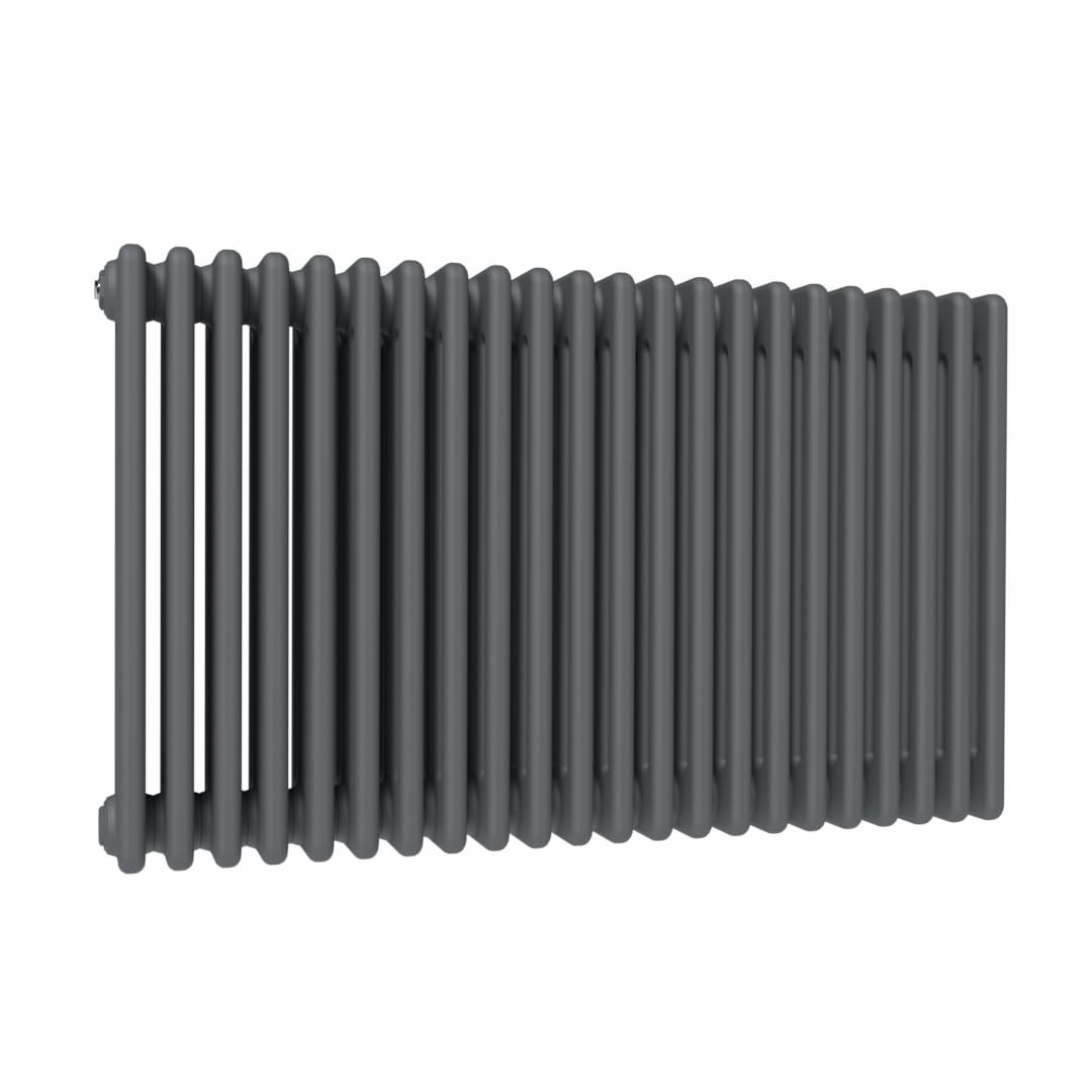 Lux Heat Anthracite Grey Horizontal 4 Column Traditional Radiator 600mm (H) x 1010mm (W)