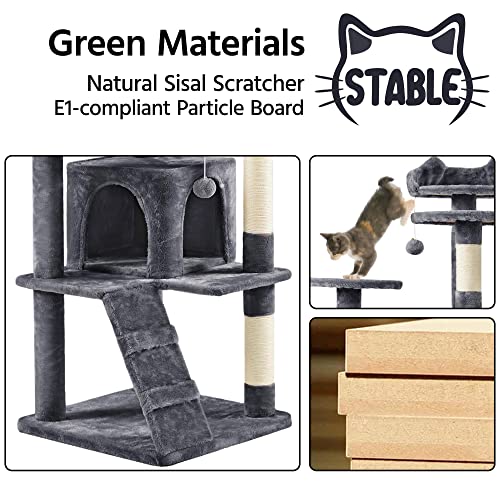 image for Yaheetech 70in Multi-Level Cat Tree Tall Cat Tower Cat Furniture with 