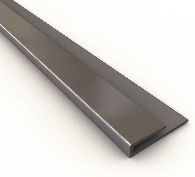 Fasade 176-08 Large Profile J-Trim, 4', Brushed Aluminum