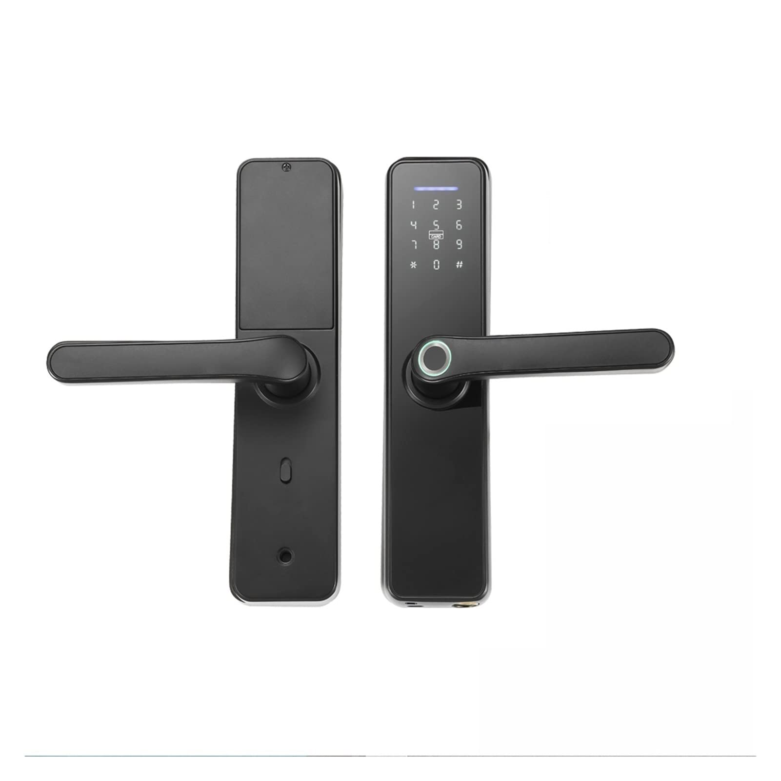 VChics Serratura intelligente per porte, WI-FI Blocco elettronico interno di impronta intelligente carta password digitale serratura dell'ufficio for inquilini casa dell'hotel(Gold)