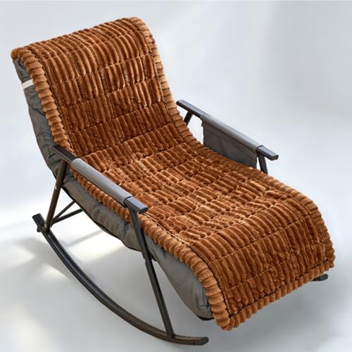 Coussin de chaise à bascule en fausse fourrure douce avec sangles