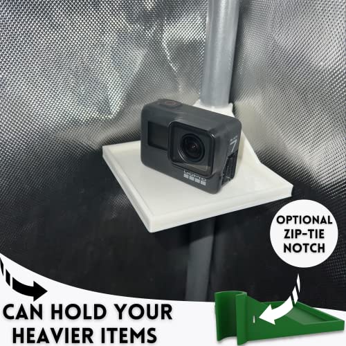 Grow Tent Corner Shelf | Pack Of 1- Grow Tent Poles With Optional Zip-Tie Notch For Heavy Objects | Small Grow Tent Accessories ( 16Mm, Varying Random - Black, Green, White, Blue) #TOP6
