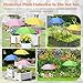 Tryly Plant Umbrellas for Outdoor Plants, Garden Umbrella Shade for Potted Plants and Garden Beds, Provide Shade to ‌Defend Plants From Blazing Sun (1Yellow 1Pink 1Blue)