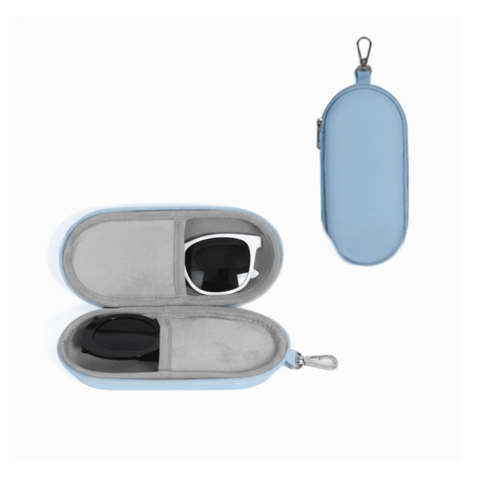 Étui à lunettes double Étui à lunettes double coque rigide, rangement portable for