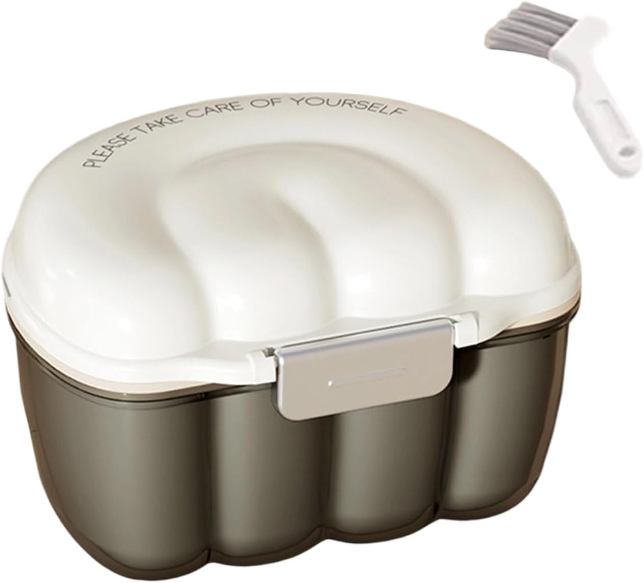 Compact Retainer Box Denture Holder With Filter Rack Discreet Aligner Storage For Travel Portable Jewelry And Aligner Organiser