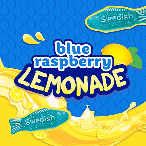 SWEDISH FISH Blue Raspberry Lemonade Soft & Chewy Gummy Candy, 12 Bags - image 5