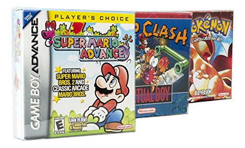Image of Video Game Box Protector Compatible for Nintendo Game Boy and Game Boy Advance - 0.40 MM Thick, Acid-Free Clear PET, Collector Box Protective Plastic Case, Gameboy Protector by EVORETRO (Pack of 25)