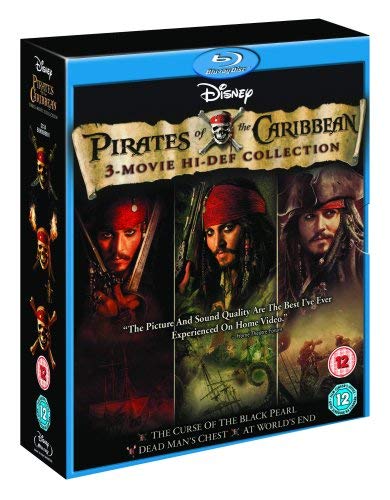 Pirates of the Caribbean Trilogy Blu-ray pack de películas de aventuras importación UK