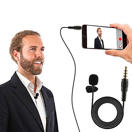 Piqancy Tie Clip Collar mic 3.5mm Standard Jack for Voice Chat, Video