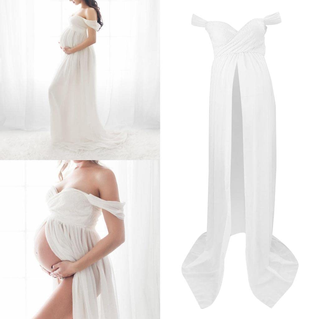 LOVIVER Abito per Donne Incinte, Elegante Fotògrafo Gravidanza Servizio Fotografico Lungo Matrimonio - S/M/L/XL