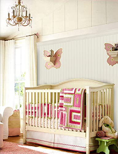 Plastpro 3 Foot Reversible Wall Panels | Easy To Install Wainscoting For Simple Home Improvement Projects (White, 6 Piece) #TOP4