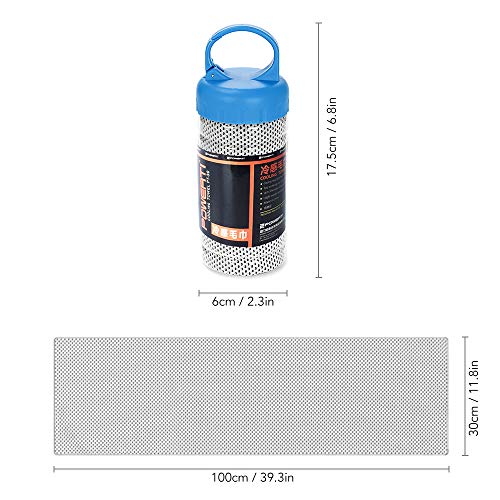 Toalha esportiva Fesjoy de 30,5 x 101,6 cm com secagem rápida e fresca toalha absorvente de suor par