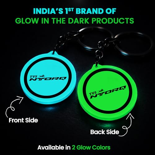 Image of Mi Glow Store Glow in Dark Keychain for Bike Men | Gift for Man | Bike Accessories | Charges in Light Glows in Dark | Key chain for Bike