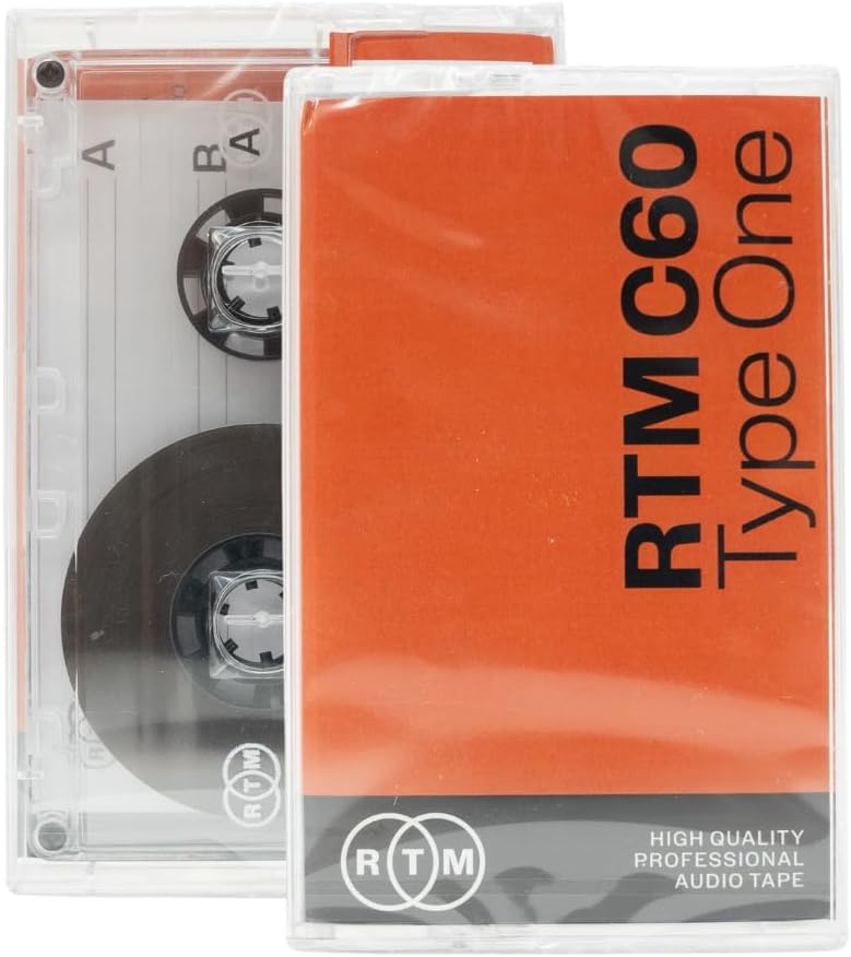 C60 | Type One 60 Minute Blank Music Cassette | Ideal for Audio Recording | Studio Quality | Single Cassette