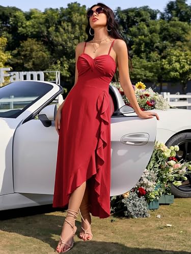 Image of ECOWISH Women's Summer Strapless Maxi Dress 2026 Off Shoulder Hollow Out Smocked A Line Tube Tiered Long Dresses