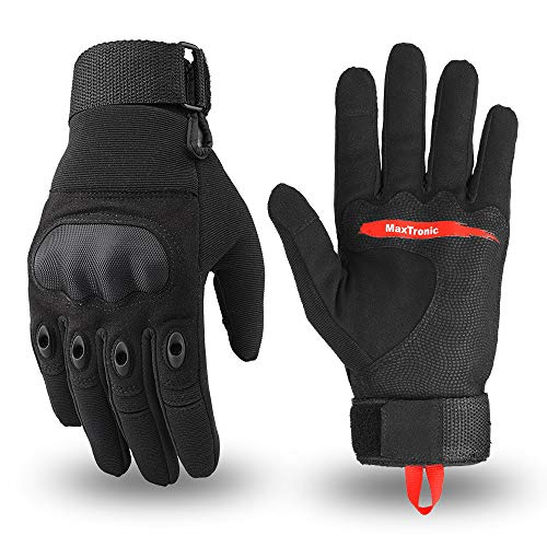 Tactical Gloves Hard Knuckle, Airsoft Gloves with Touch Screen for Men & Women Shooting Army Military Training, Full Finger Protective Gloves for Paintball Cycling Hiking Hunting Gardening Work