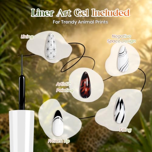 Image of Beetles Cat Eye Glitter Gel Nail Polish Set,Wildwood Leopard Fall Gel
