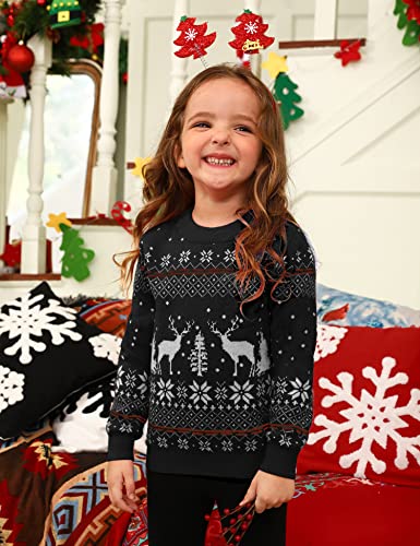Image of Aiboria Matching Family Ugly Christmas Reindeer Snowflakes Sweater Pullover for Women /Men /Boys /Girls