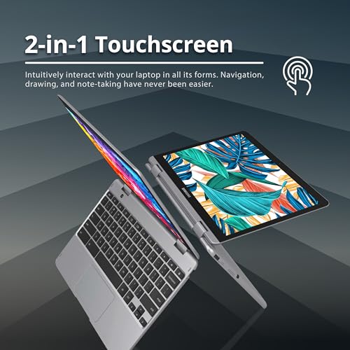 Image of Samsung Plus V2 2-in-1 12.2 inch Touchscreen Chromebook Laptop, Intel Celeron 3965Y, 4GB RAM, 64GB eMMC, 1M Front Camera, Wi-Fi, Bluetooth, MicroSD Reader, Stylus Pen, Chrome OS, Silver, 128GB USB Card