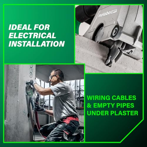 Image of Metabo HPT MFE 40 Wall Chaser For Concrete, 5-Inch Cutting Disc, 15 Amps, High-Power Drive System, Tacho-Constamatic Electronics, Dust Protection, Torque Limiting Clutch, Made in Germany, 646040620