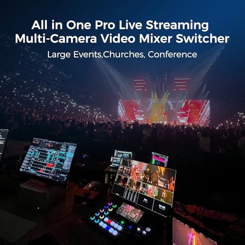 Image of RGBlink mini-Edge SDI,All in One Pro Live Streaming Multi-Camera Video Mixer Switcher,4K HDMI /SDI Input,5.5 inch Screen,PTZ Control, NDI /UVC, 8-Ch Audio Mixer for Podcast, Content Creation