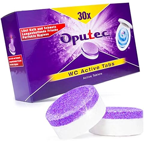 30x Oputec WC-Reiniger Tabs: Extra starke Reinigung von WCs, Toiletten & Urinalen Cover