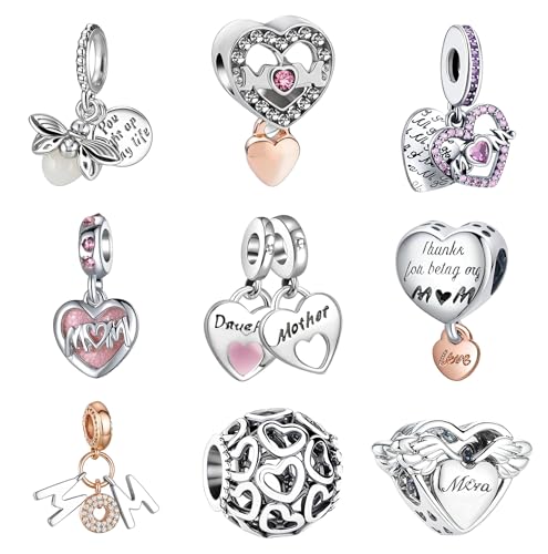 9PCS European Charms Beads Pendant For Bracelet, Charms DIY Bracelets Necklace Jewellery Gift