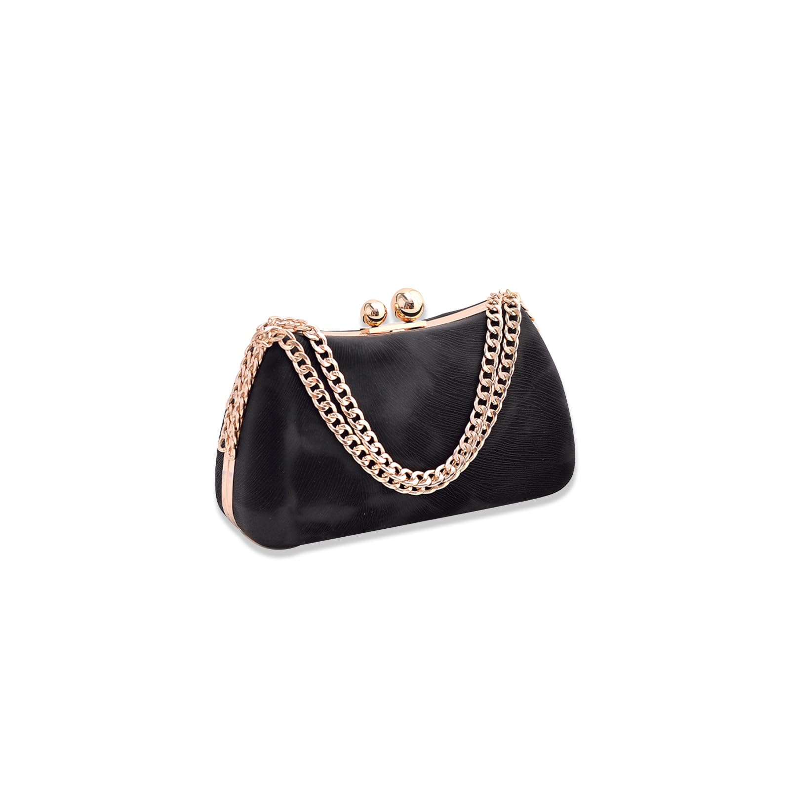 Borsetta da Sera da Donna Clutch in Marmo Pochette Piccolo con Catena Moda Borsa a Spalla Borsa Sposa Elegante Borsa a Tracolla Borse Messenger per Cocktail Ballo Cerimonia Festa Nero