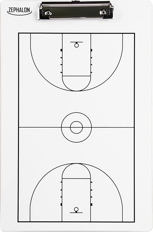 Dry Erase Basketball Clipboard for Coaches Double Sided Board, 14.5" x 9.5"