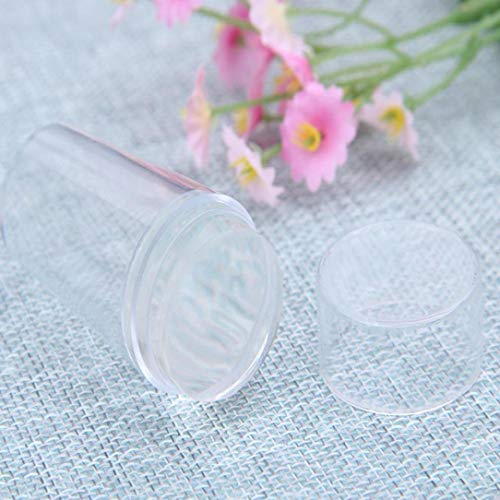 HEMO Nagel Stempel,Nail Art Stamper, Nail Art Stamping kit, 1 stück Clear Stamper mit silikon köpfe DIY maniküre… – Bild 3