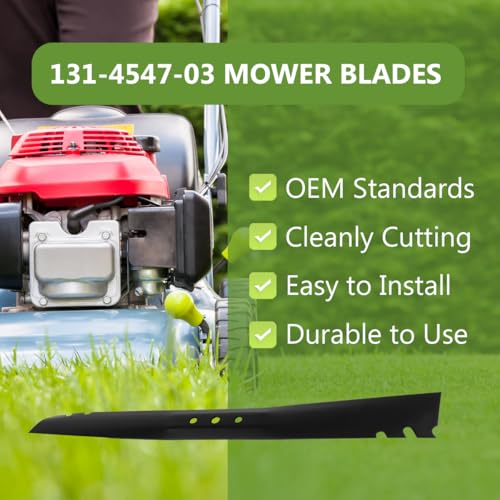 BCQNXX 131-4547-03 Lawn Mower Mulching Blade for 22" Toro Recycler 20016 20017 20332 20071 20330C 20065 - Heavy Duty Blade Replaces 108-9764-03 104-8697-03 104-8697-03P - 2 Pack - Thumbnail 6