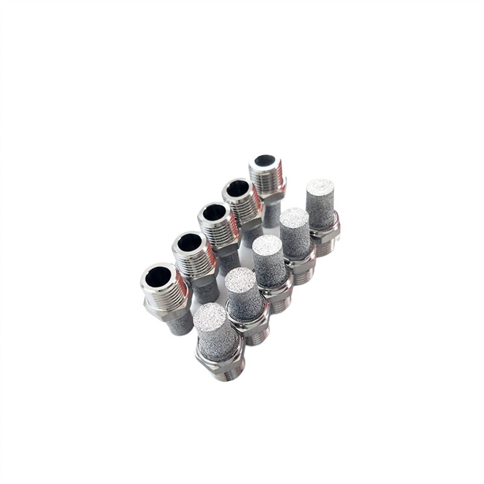 Silencieux pneumatique en Acier Inoxydable, 10 pièces/lot, pièces de Cylindre de Valve 1/8 1/4 3/8 1/2 SS304(BSL SSA06G Thread1-8)