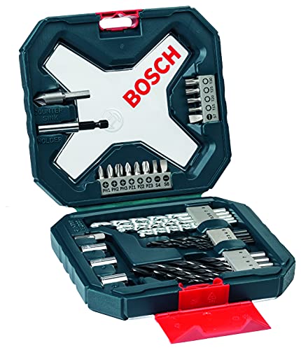 Image of Bosch Professional 34-piece Bosch Blue X-Line titanium set.