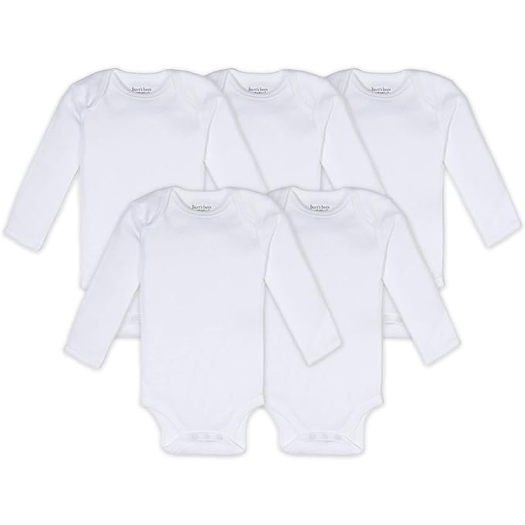 Burt's Bees Baby Body dziecięce unisex, 5-pak jednoczęściowe krótkie i długie rękawy, 100% bawełna organiczna