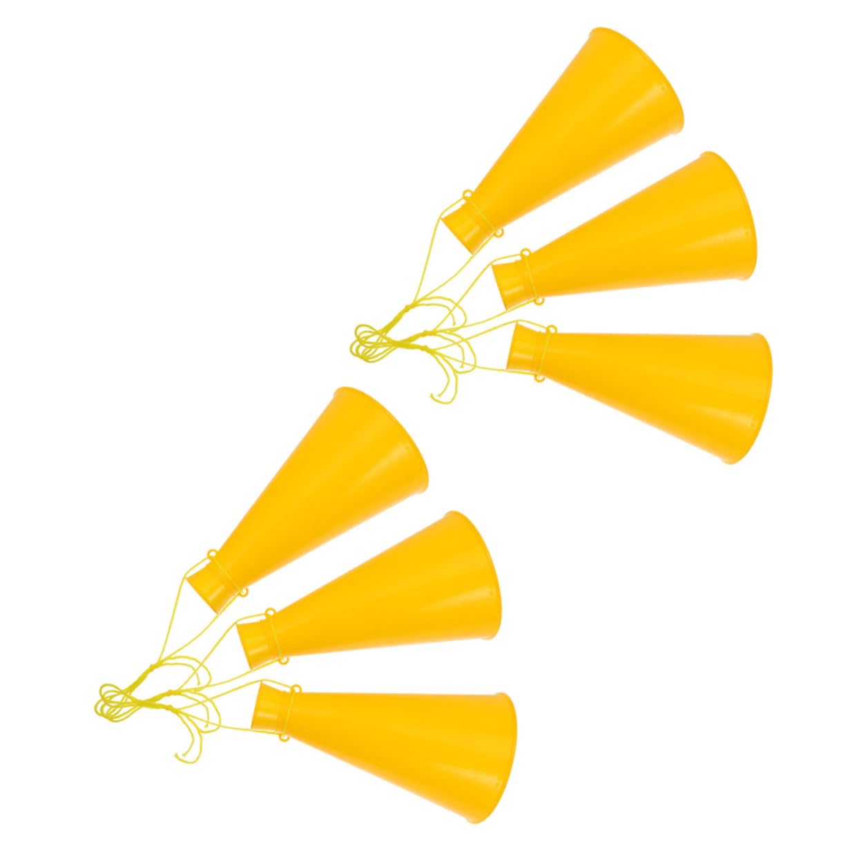 HANABASS Handheld Megaphones Speaker 6pcs Mini Megaphone Cheer Props for Cheerleaders Sports Match Games Noisemaker Toy for Party