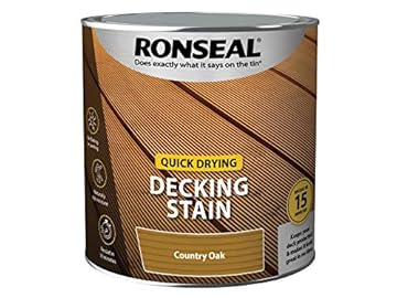 Ronseal Q/D DECKING Stain Country Oak 2.5L Country Oak 2.5 liters Paint