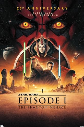 Star Wars: The Phantom Menace - 25th Anniversary One Sheet Wall Poster, 34L' x 22.4W', Premium Unframed Version