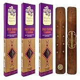 AROMASENSES | Pack 3 Inciensos Mystic Spirits Palo Santo con Lavanda | 3 Cajetillas de 8 Varillas + 1 Tablilla de Madera | Sahumerio Artesanal | Esotérico | Purificación