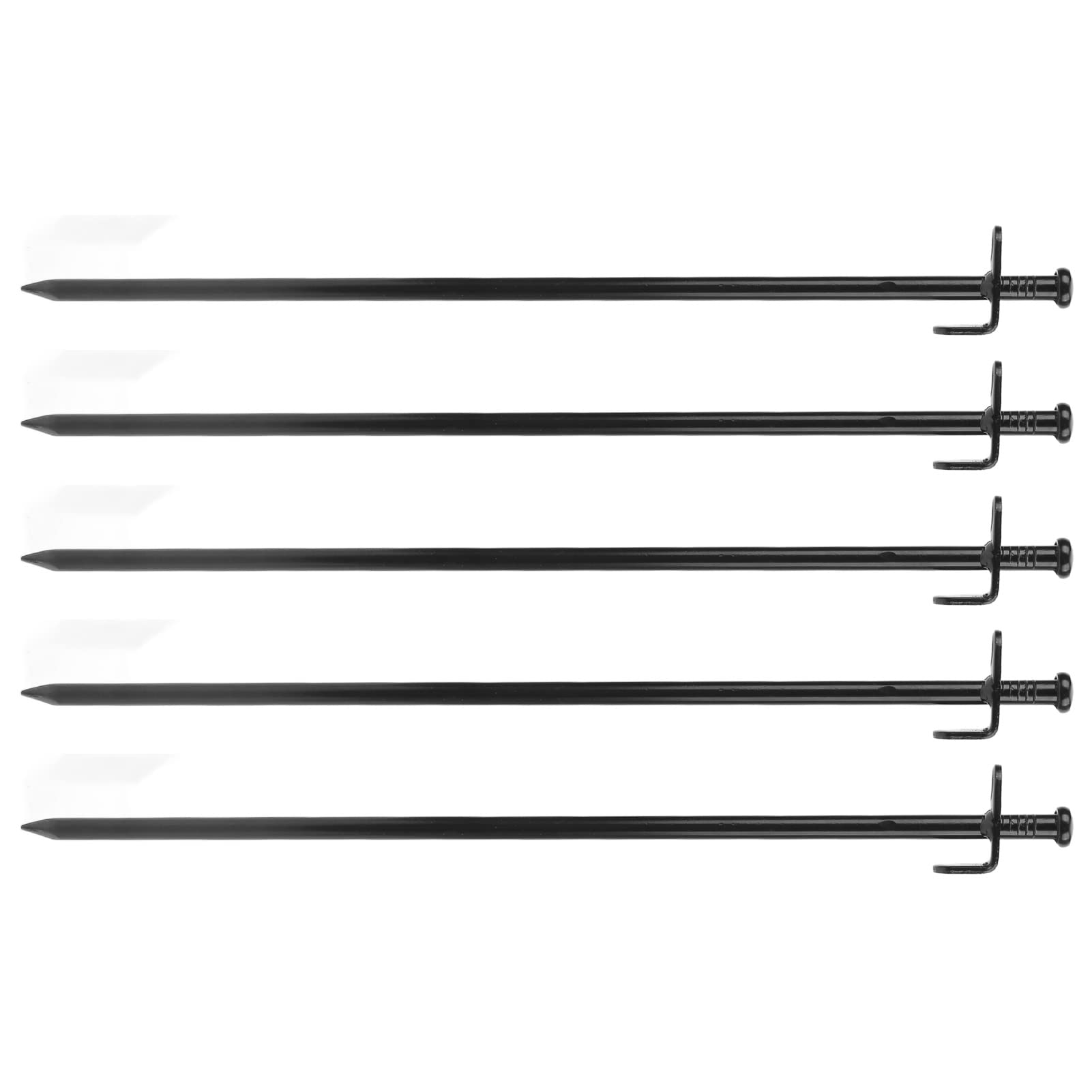 Piquets de Tente Durables pour Une Pénétration Facile du Sol, Piquet de Camping en Acier Résistant à la Corrosion, Lot de 5 pour Auvent Extérieur (40 cm)