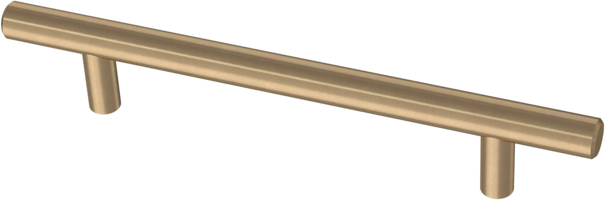 Franklin Brass Solid Bar (10-Pack) Cabinet Handles 5-1/16" Hole Center Modern Pulls | Champagne Bronze Hardware Kitchen Door, Drawers, Dressers, Furniture P01026Z-CZ-B