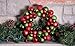 Clever Creations Christmas Ornament Wreath Bright Red & Green | Festive Holiday...