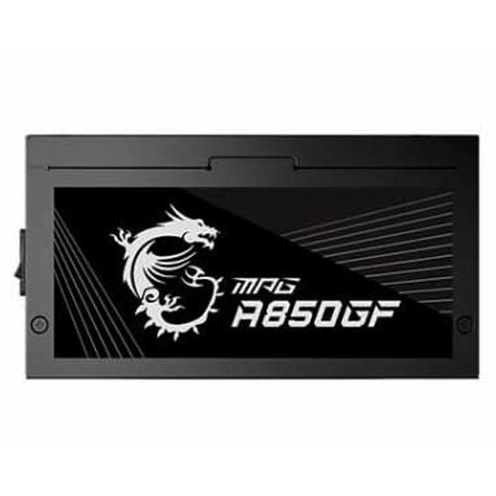 MSI MPG A850GF Alimentatore, Spina EU - 850W, 80 Plus Gold, PSU ATX completamente modulare, supporto GPU 3 x 6+2 pin, condensatori giapponesi 105°C, cavi neri piatti – 10 anni di Garanzia
