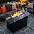 R.W.Flame 43-Inch Propane Fire Pit Table, 50,000 BTU Outdoor Gas Firepit with Waterproof Cover, Glass Stones, Removable Lid, Cup Holders, 2-in-1 Fire Table for Patio, Backyard, Garden, Black