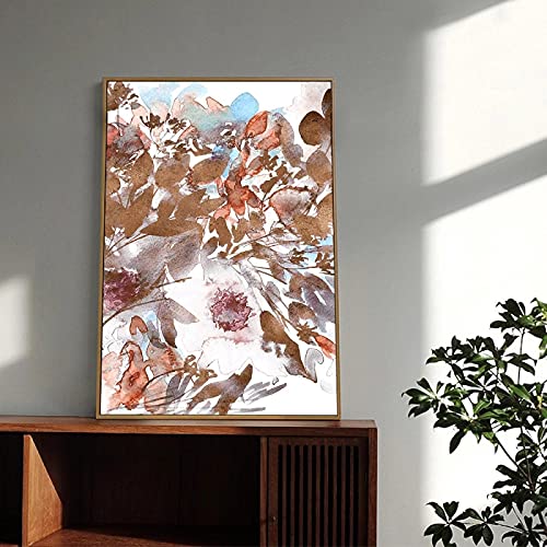Peinture sur toile Hanpmy style chinois abstrait 60x90cm pour mur vide